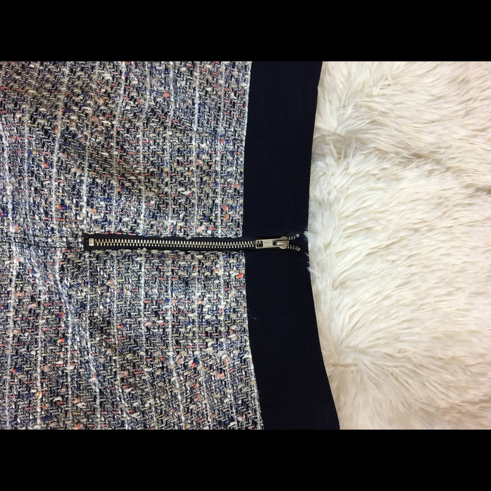 J. Crew blue tweed skirt with pockets size 2 - Picture 4 of 5